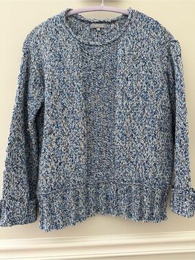 Habitat Blue & White Marled Crew Neck Sweater XS